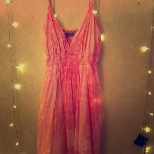 pink tie dye sundress